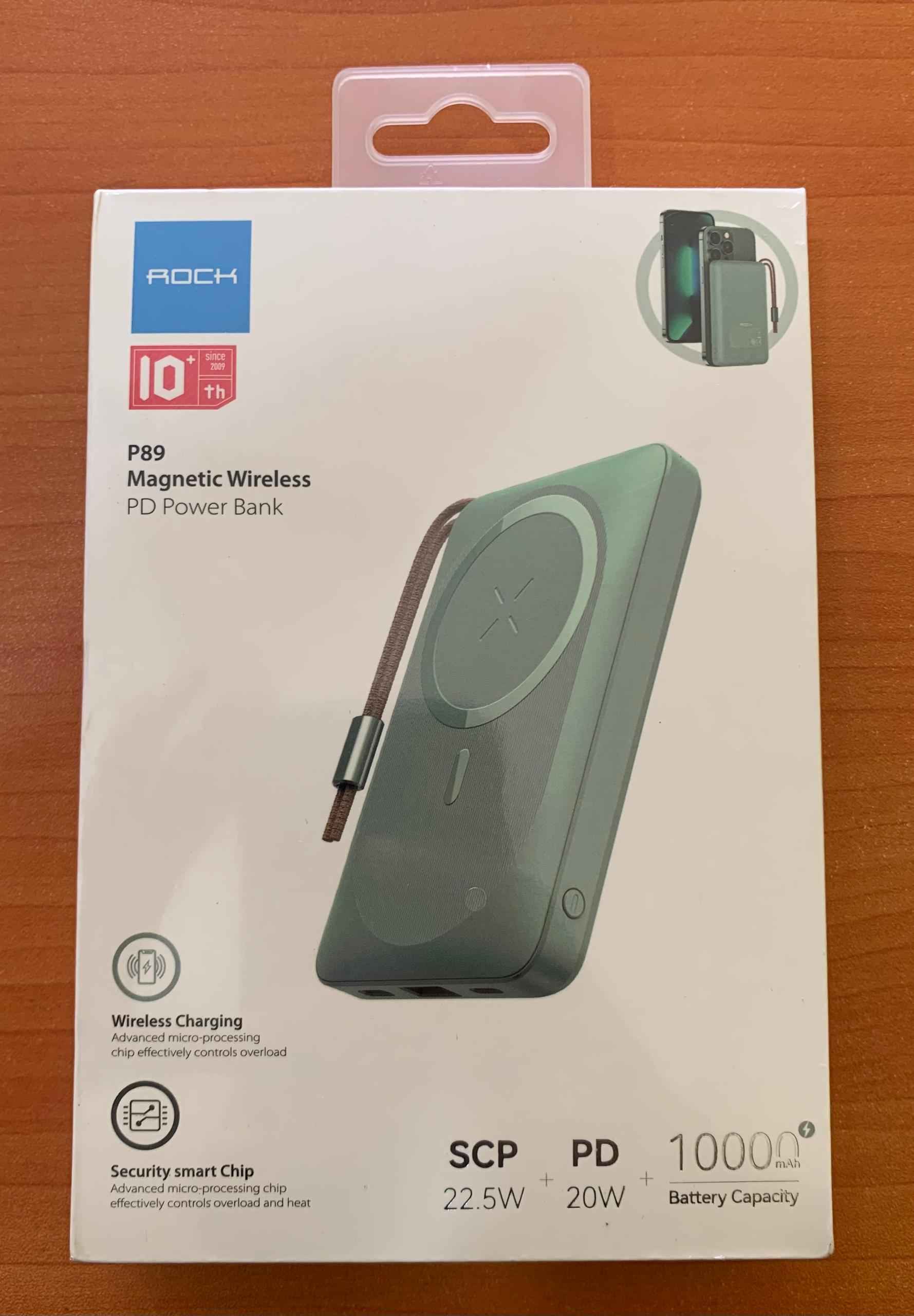Rock Quick Charge Wireless Powerbank 10,000mah - 22.5W PD